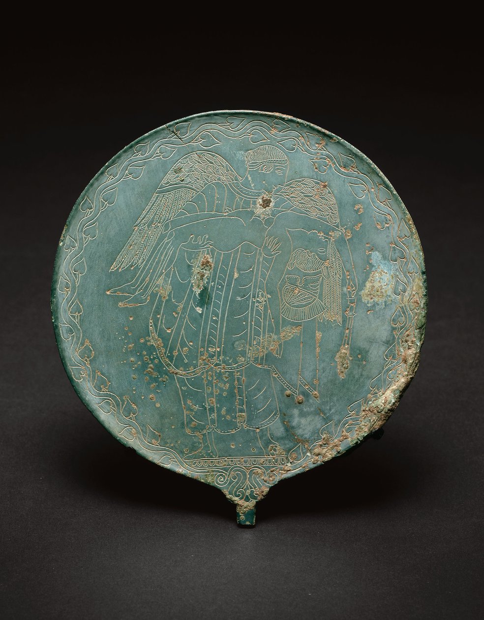 Lusterko ręczne, 470 pne - 450 pne (brąz) autorstwa Etruscan