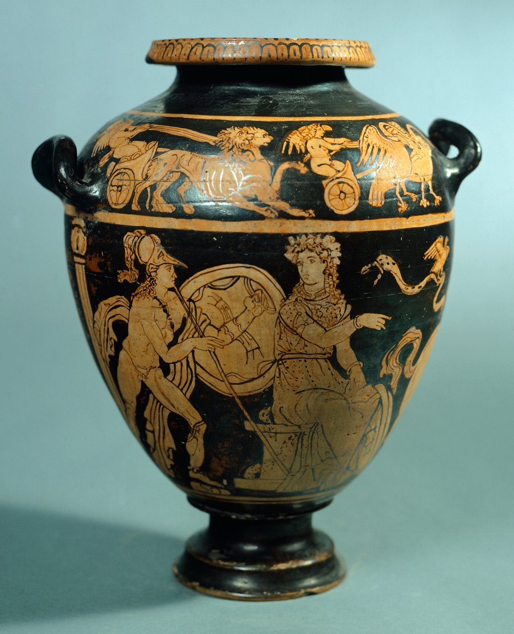 Stamnos, czerwonofigurowa ceramika z Vulci (Lazio). Cywilizacja etruska, IV wiek p.n.e. autorstwa Etruscan