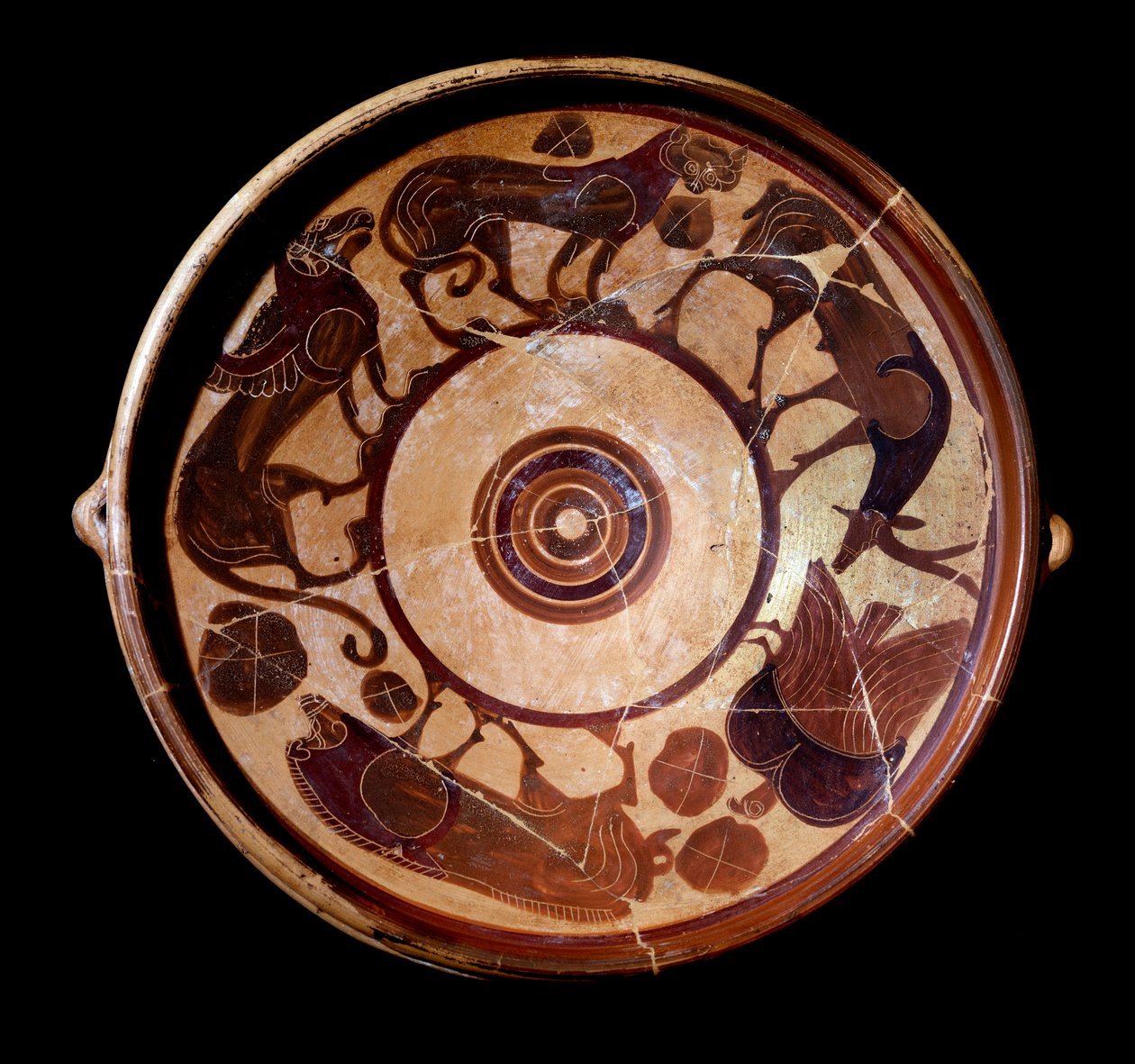 Płyta z terakoty przedstawiająca zwierzęta, 600-590 pne autorstwa Etruscan