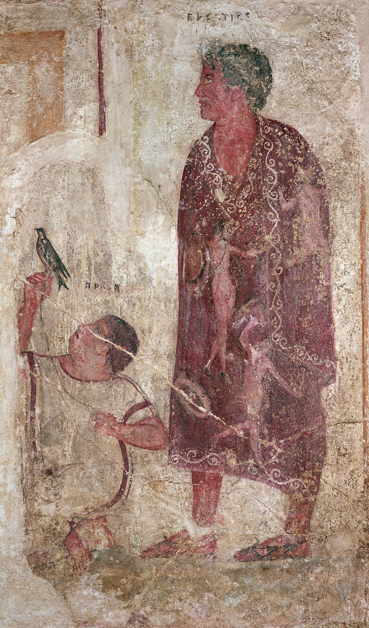Vel Status i jego niewolnik (malowanie ścian) autorstwa Etruscan Etruscan