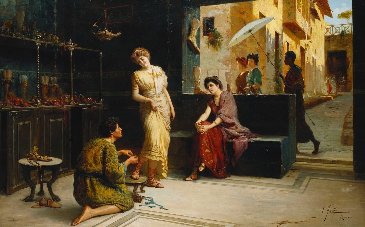 Lo Stilisa, Pompeje (olej na płótnie) autorstwa Ettore Forti