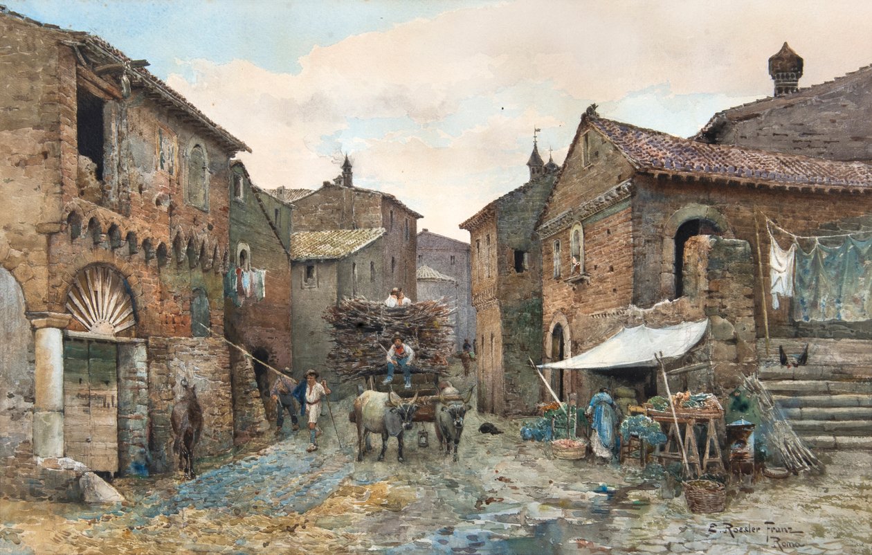 Country Commissariat w Tivoli autorstwa Ettore Roesler Franz