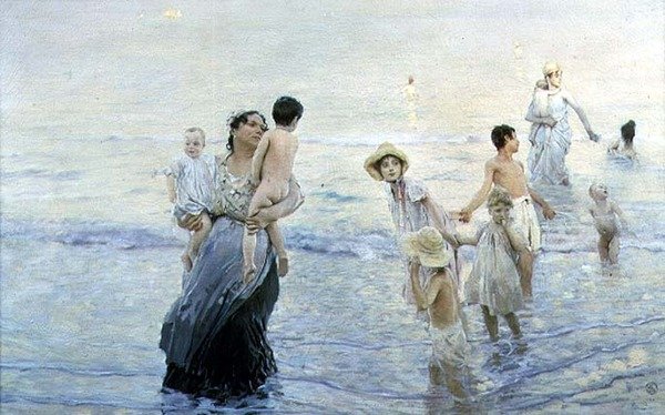 Lipiec (na plaży) autorstwa Ettore Tito