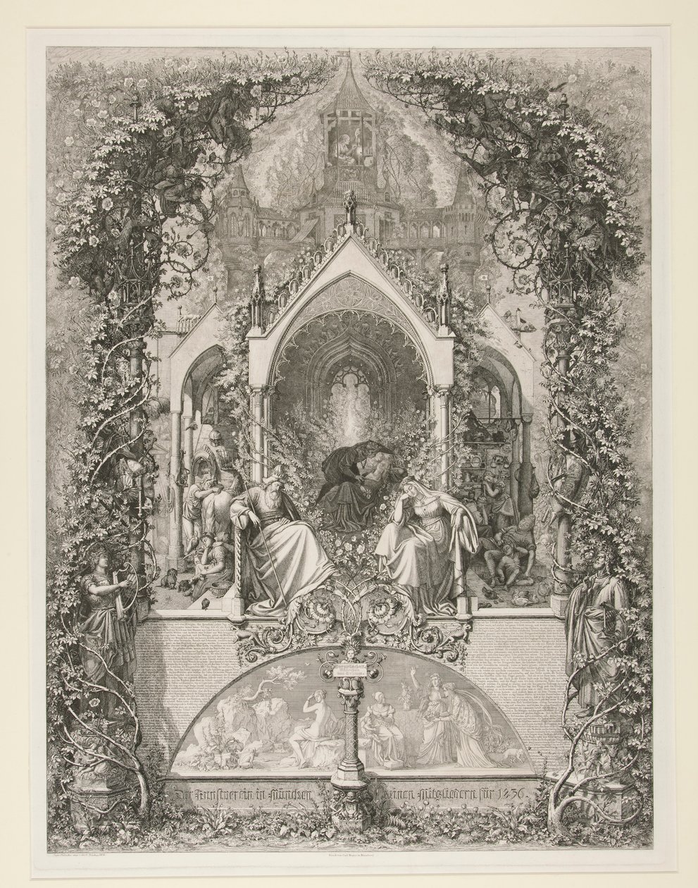 Dornrose. Maehrchen von Grimm. (Śpiąca Królewna. Bajka Grimm) autorstwa Eugen Napoleon Neureuther
