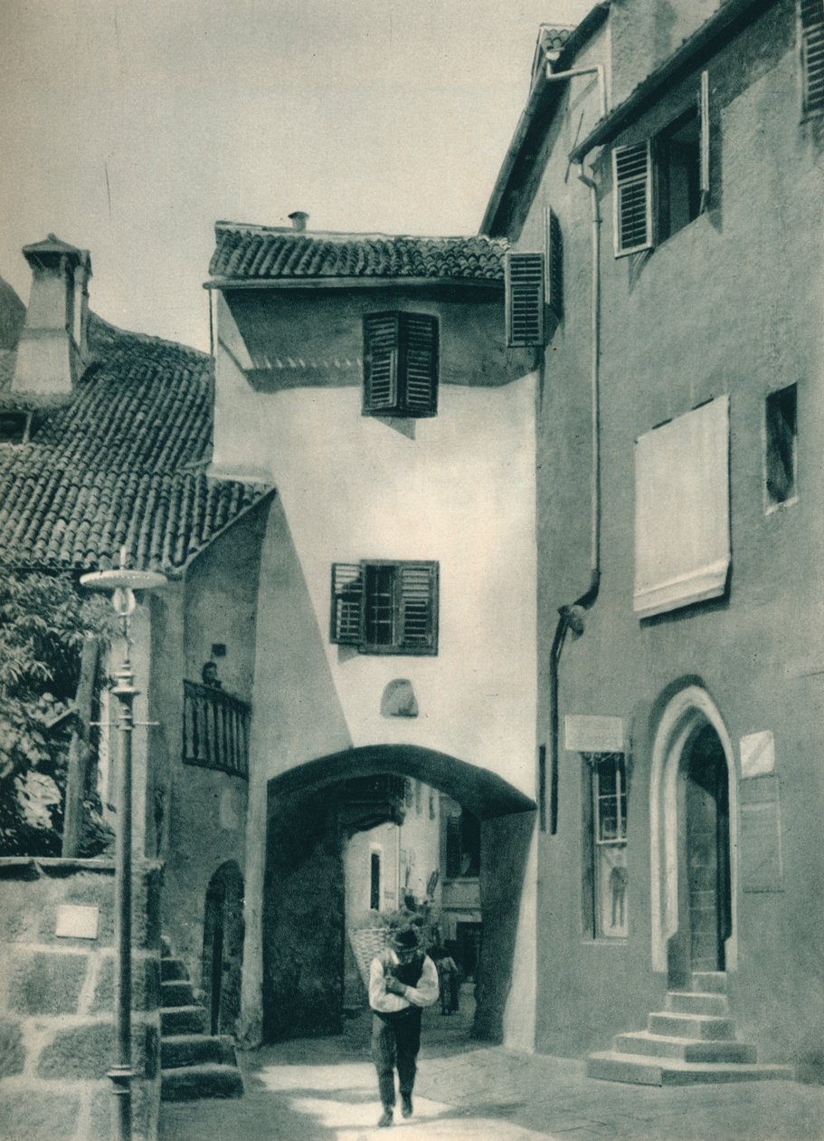Cicha ulica, Merano, Południowy Tyrol, Włochy, 1927 autorstwa Eugen Poppel