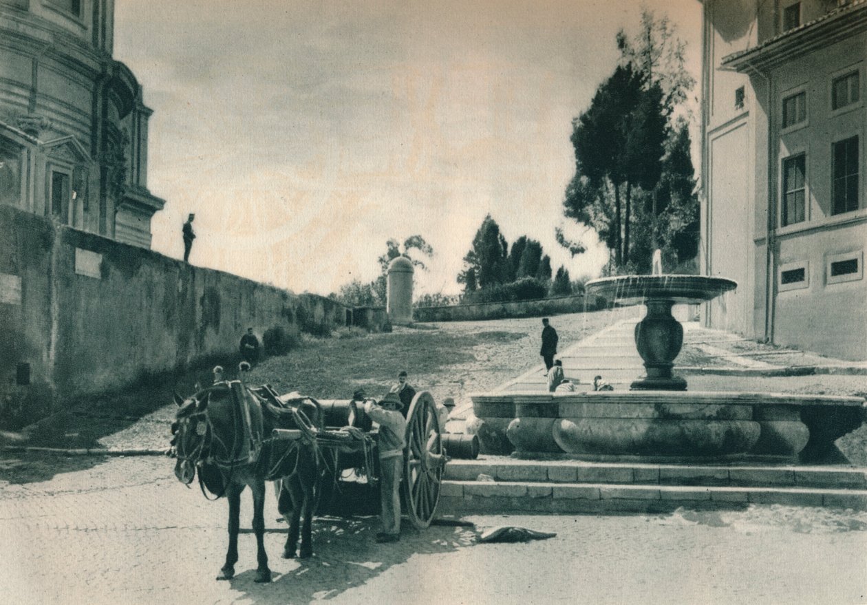 Na tyłach Watykanu w pobliżu Muzeów i Mennicy, Rzym, Włochy, 1927 autorstwa Eugen Poppel