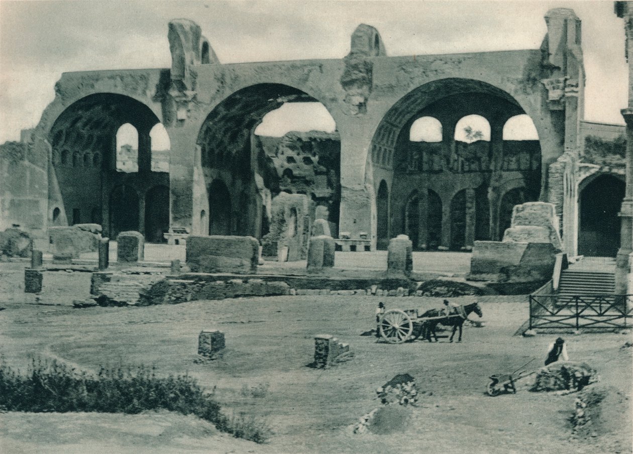 Bazylika Maksencjusza i Konstantyna na Forum Romanum, Rzym, Włochy, 1927 autorstwa Eugen Poppel
