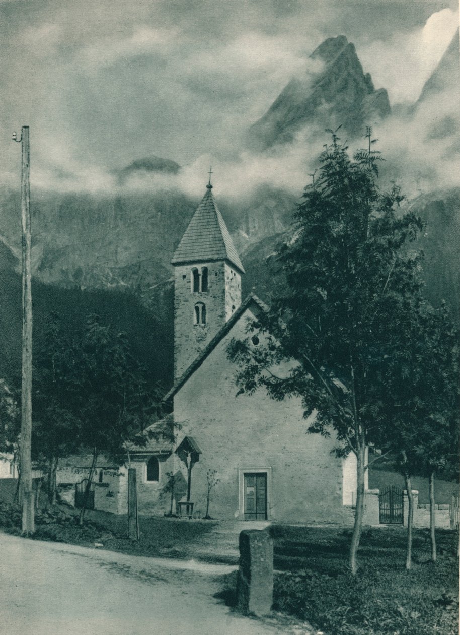 Kaplica i grupa Pala, San Martino di Castrozza, Dolomity, Włochy, 1927 autorstwa Eugen Poppel