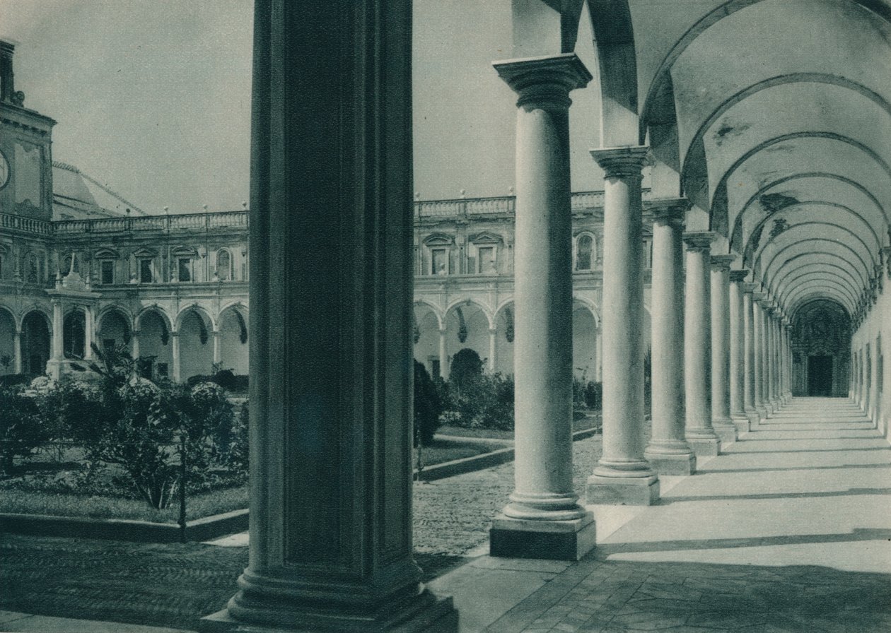 Krużganki w klasztorze San Martino koło Neapolu, Włochy, 1927 autorstwa Eugen Poppel