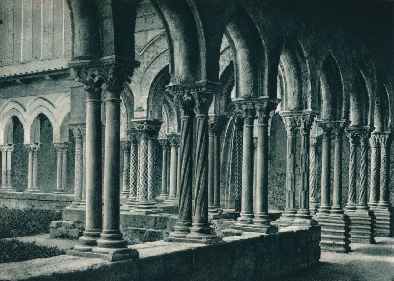 Krużganki Klasztoru Benedyktynów, Monreale, Sycylia, Włochy, 1927 autorstwa Eugen Poppel