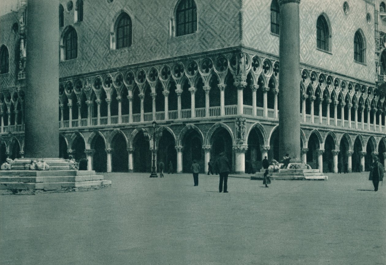 Narożnik Pałacu Dożów na Piazzetta di San Marco, Wenecja, Włochy, 1927 autorstwa Eugen Poppel