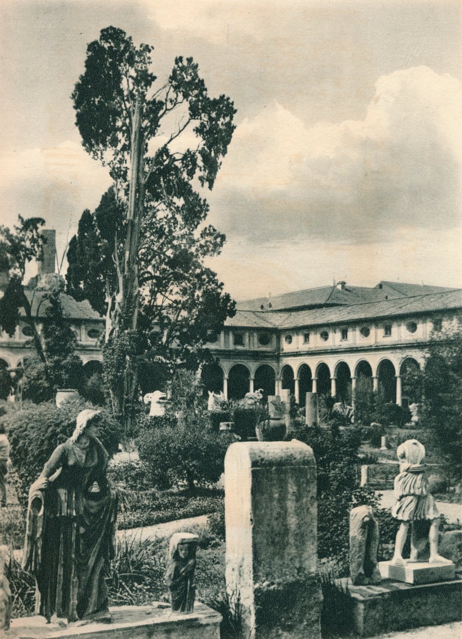 Ogród w Muzeum Łaźni Dioklecjana, Rzym, Włochy, c1926 1927 autorstwa Eugen Poppel