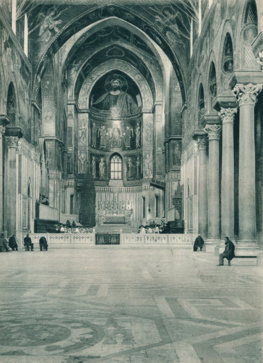 Wnętrze katedry w Monreale, Sycylia, Włochy, 1927 autorstwa Eugen Poppel