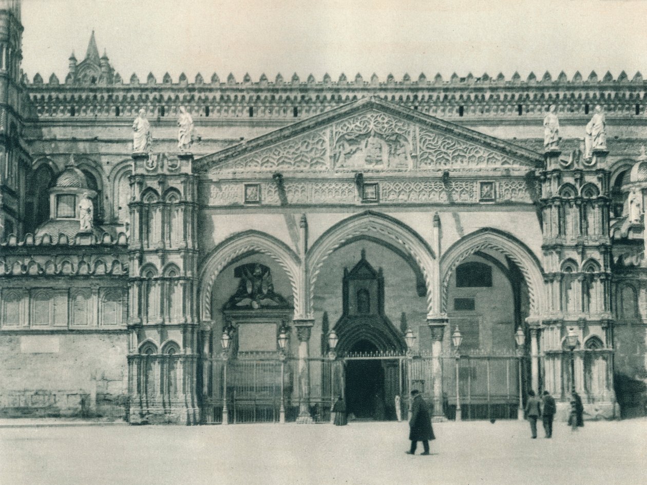 Główne wejście do katedry, Palermo, Sycylia, Włochy, 1927 autorstwa Eugen Poppel