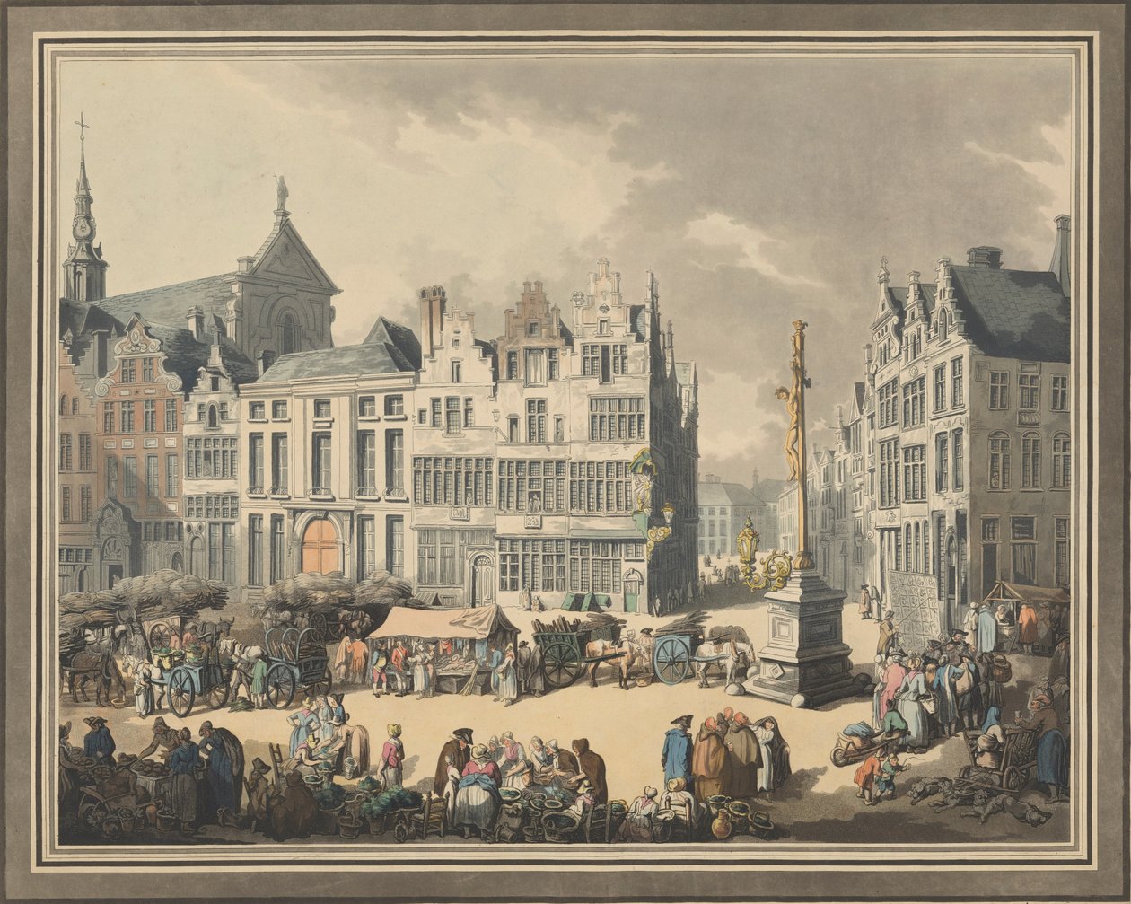 Place de Meir w Antwerpii, 1797. autorstwa Eugen Poppel
