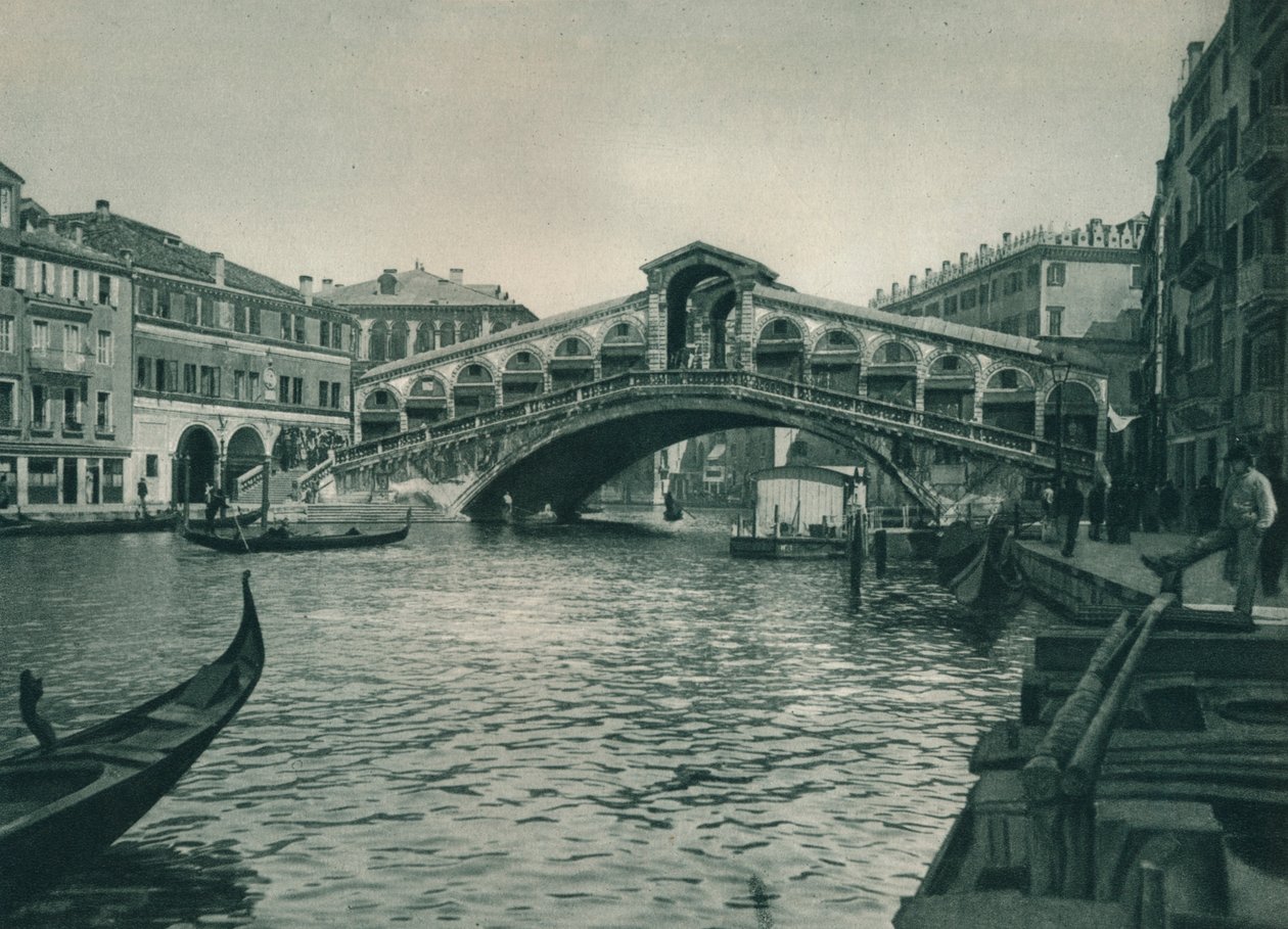 Most Rialto, Wenecja, Włochy, 1927 autorstwa Eugen Poppel