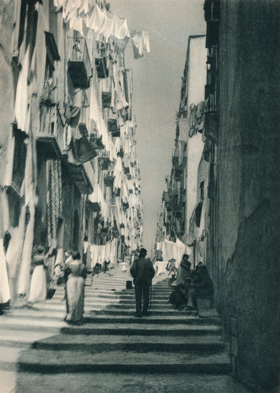 Ulica na przedmieściach, Neapol, Włochy, 1927 autorstwa Eugen Poppel