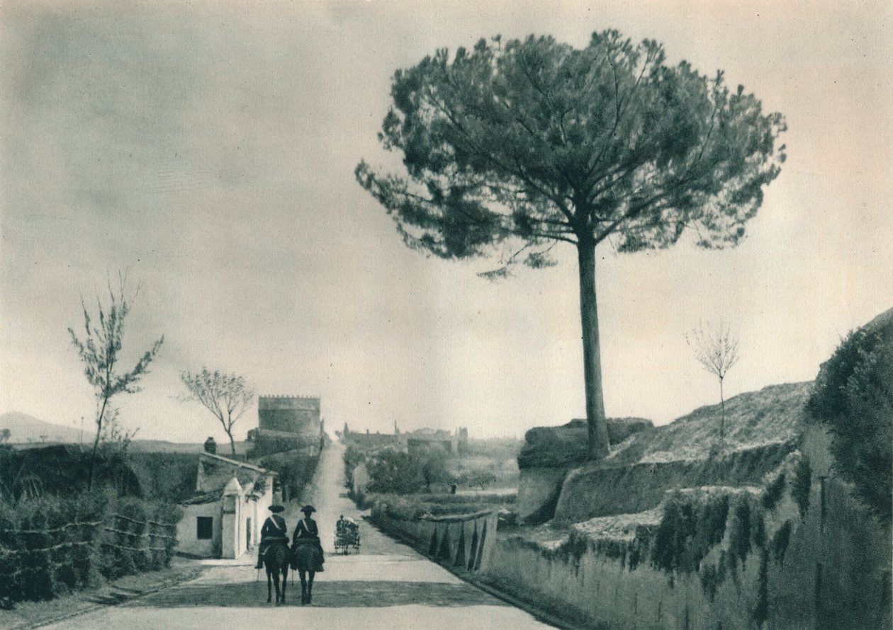 Droga Via Appia Appia, Rzym, Włochy, 1927 autorstwa Eugen Poppel