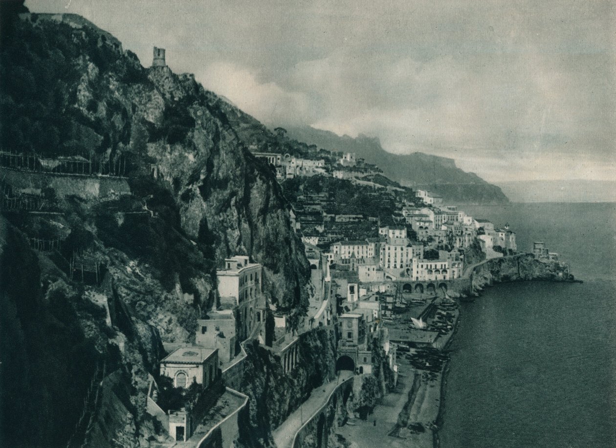 Widok Amalfi, Włochy, 1927 autorstwa Eugen Poppel