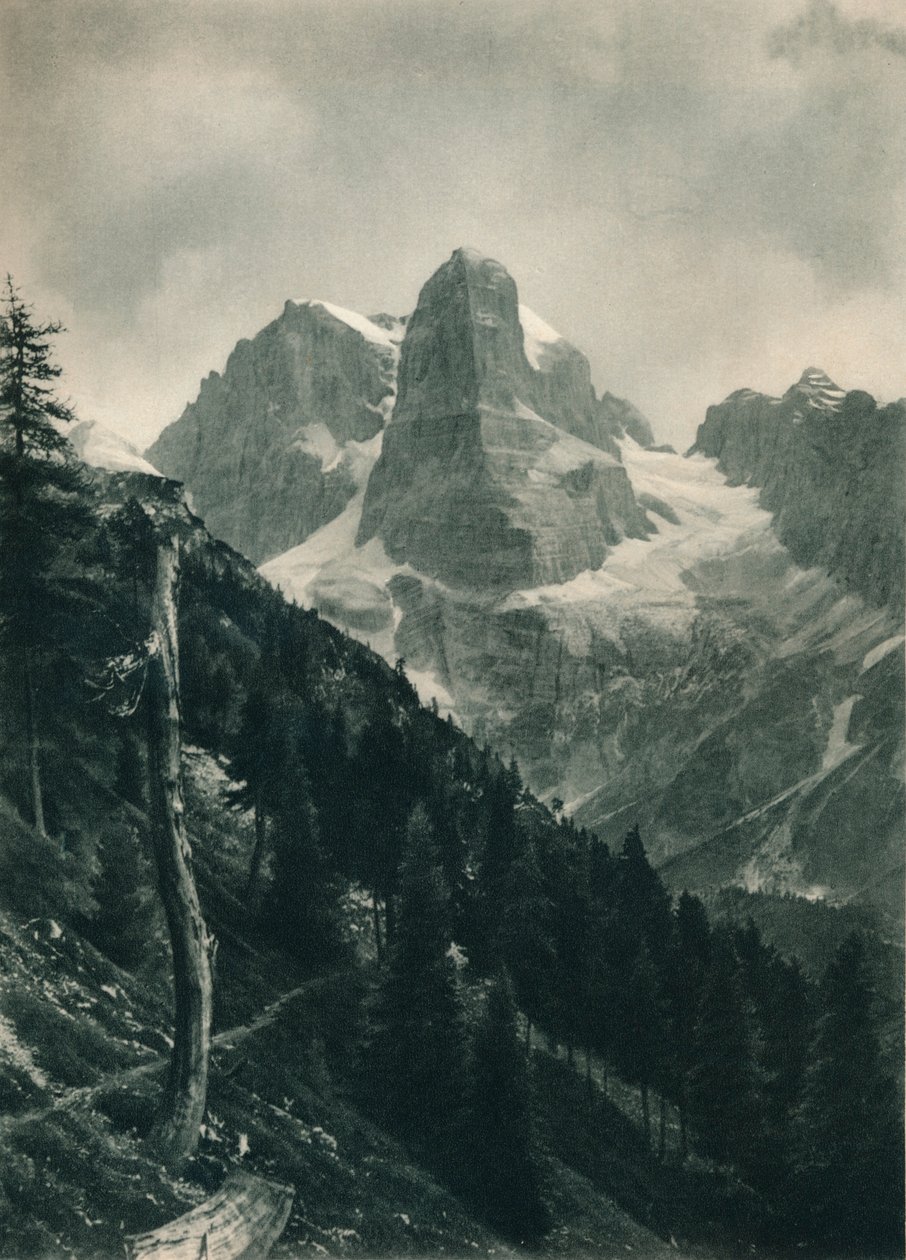 Widok Grupy Brenta, Madonna di Campiglio, Dolomity, Włochy, 1927 autorstwa Eugen Poppel