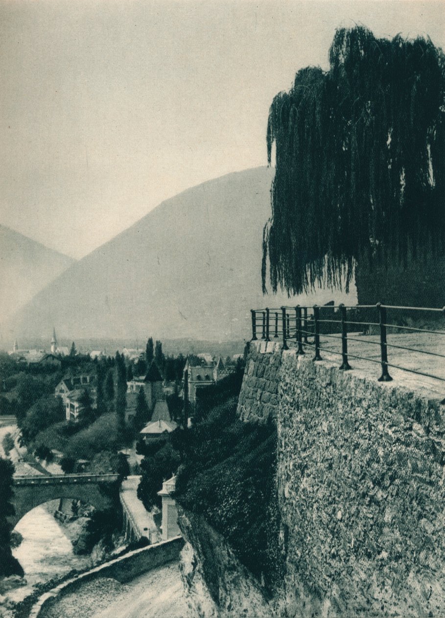 Widok miasta, Merano, Południowy Tyrol, Włochy, 1927 autorstwa Eugen Poppel