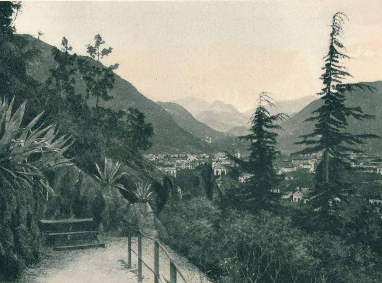 Widok miasta Bolzano, Południowy Tyrol, Włochy, 1927 autorstwa Eugen Poppel
