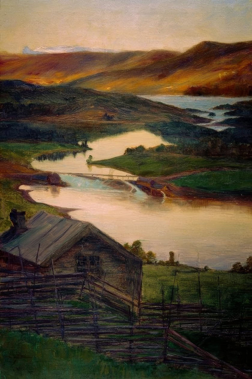 Fran Fossheim, Valdres, Szkic autorstwa Eugen Prinz von Schweden