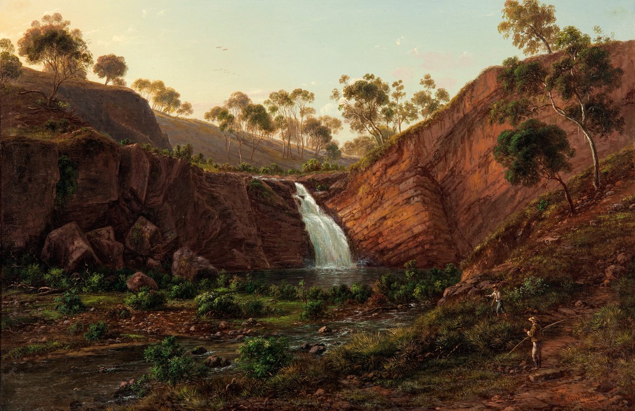 Wodospad na rzece Clyde, Tasmania autorstwa Eugene von Guérard