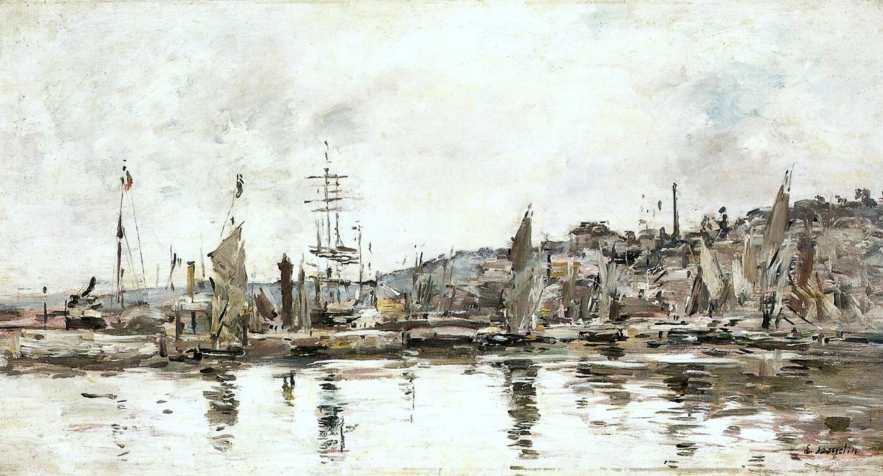 Honfleur - Port autorstwa Eugene Louis Boudin