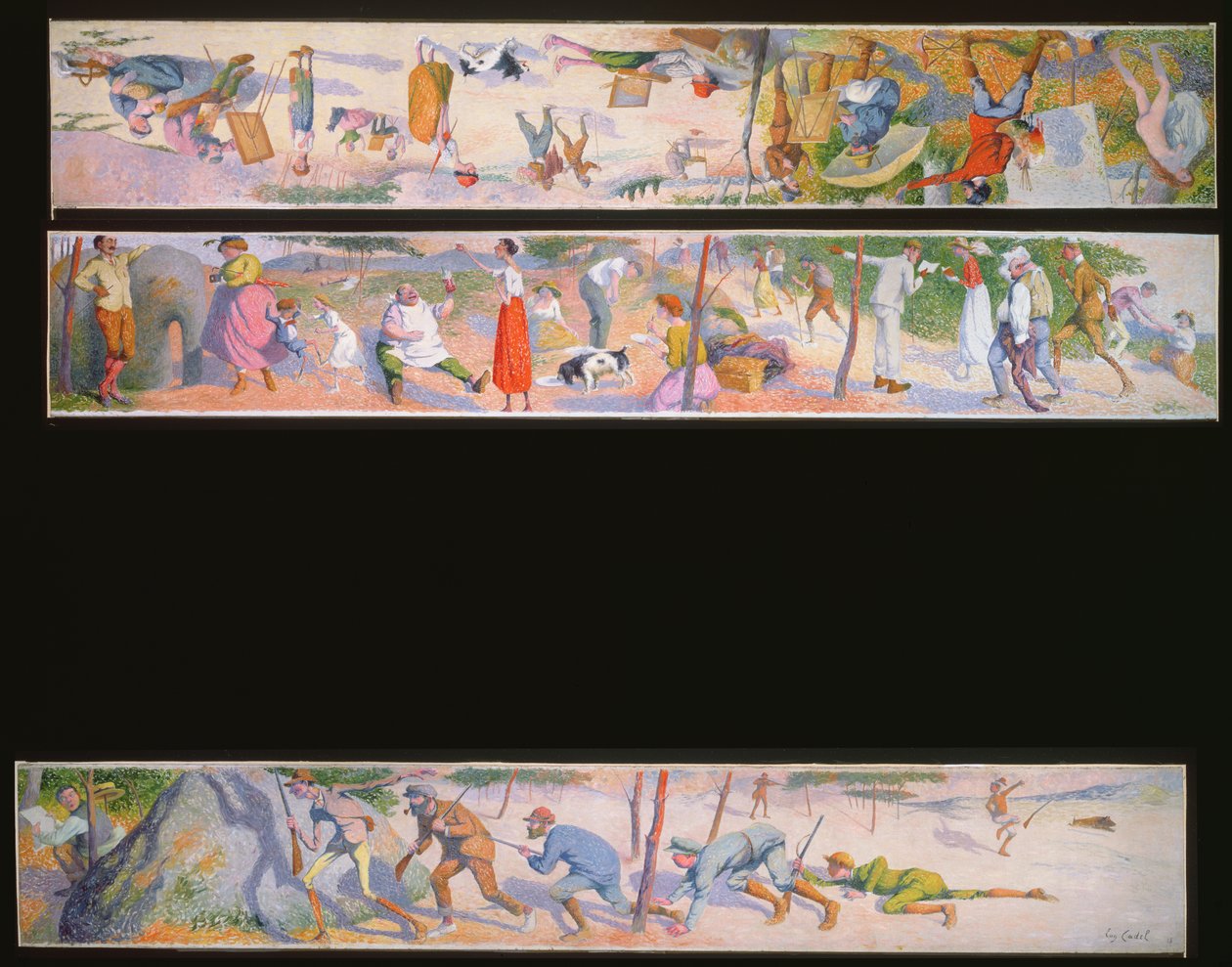 Trzy humorystyczne sceny, 1918 (para 80947) autorstwa Eugene Cadel