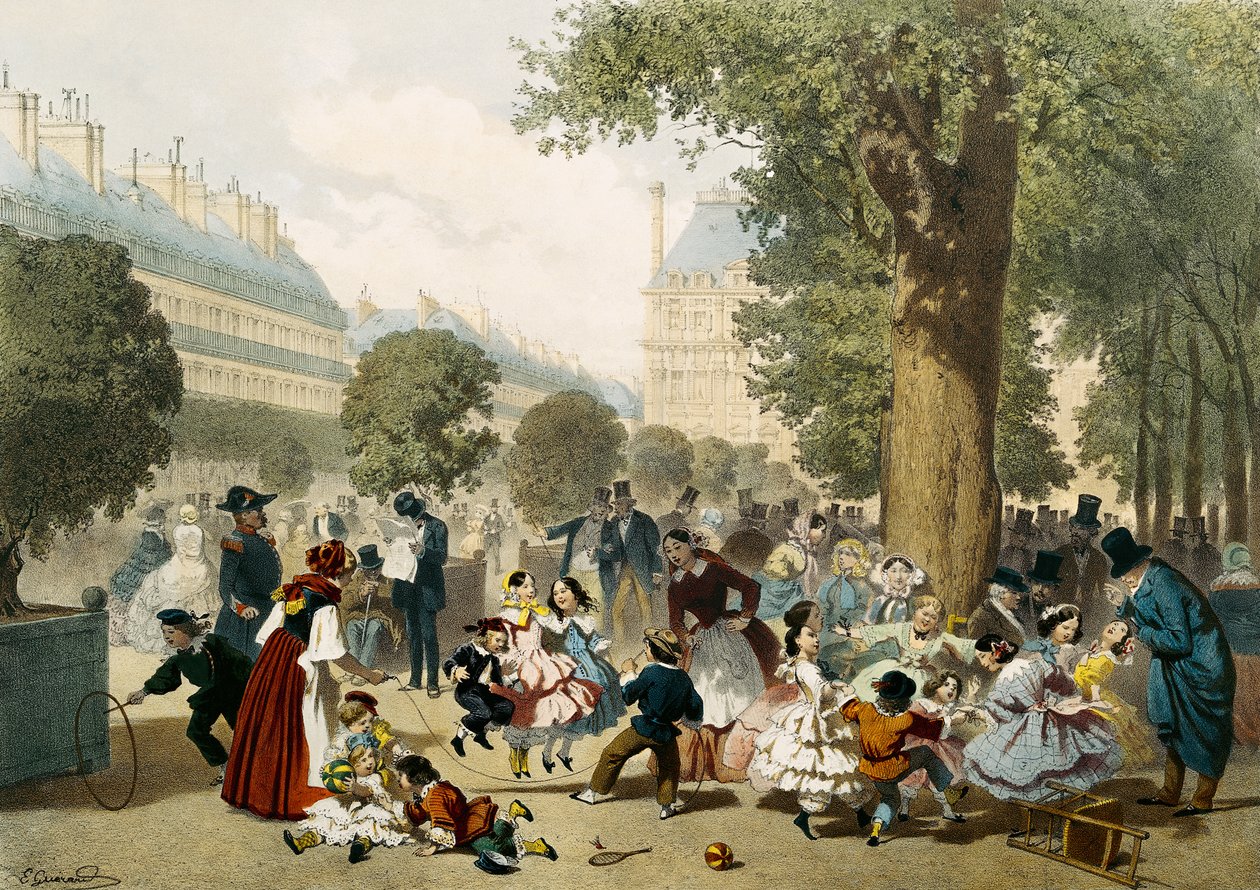 Tuileries, 1856 autorstwa Eugene Charles Francois Guerard