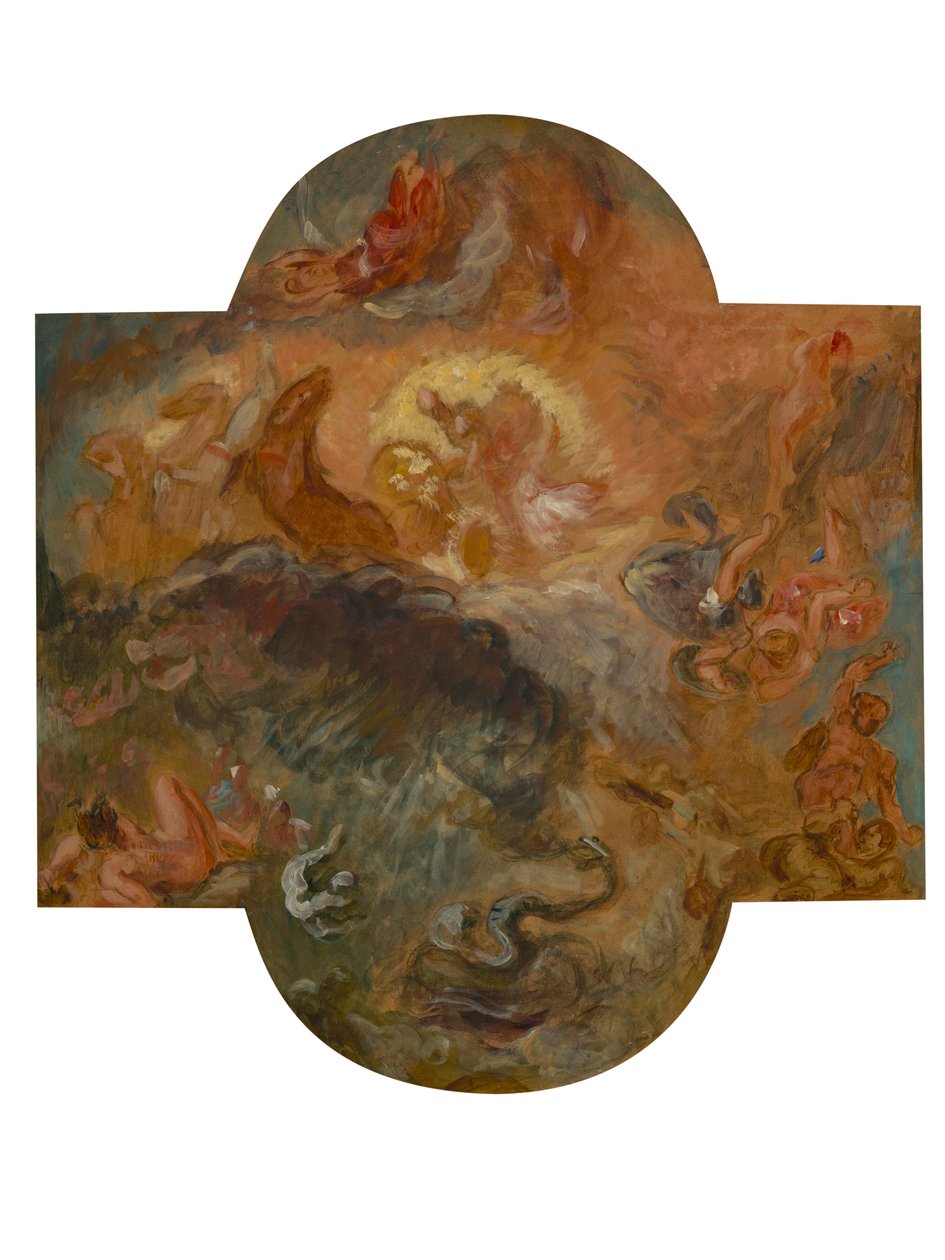 Apollo zabija Pythona autorstwa Ferdinand Victor Eugene Delacroix