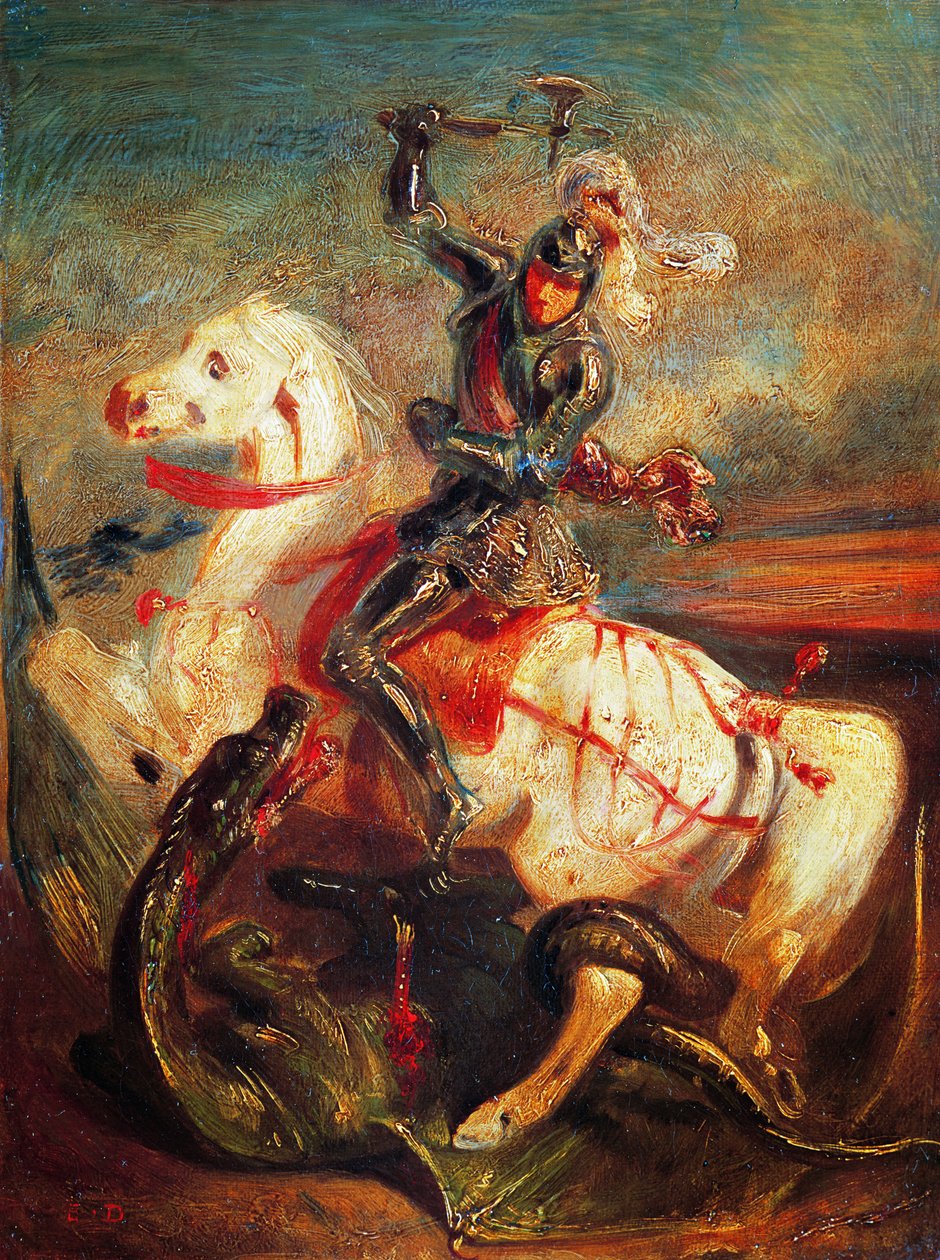 Święty Jerzy i Smok autorstwa Ferdinand Victor Eugene Delacroix