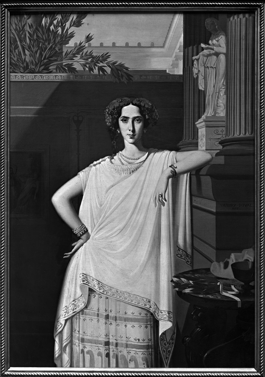 Tragedia lub, Portret Rachel, ok. 1854 autorstwa Eugene Emmanuel Amaury Duval