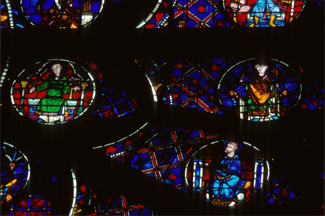 Rozeta południowa (witraż) autorstwa Eugene Emmanuel Viollet le Duc