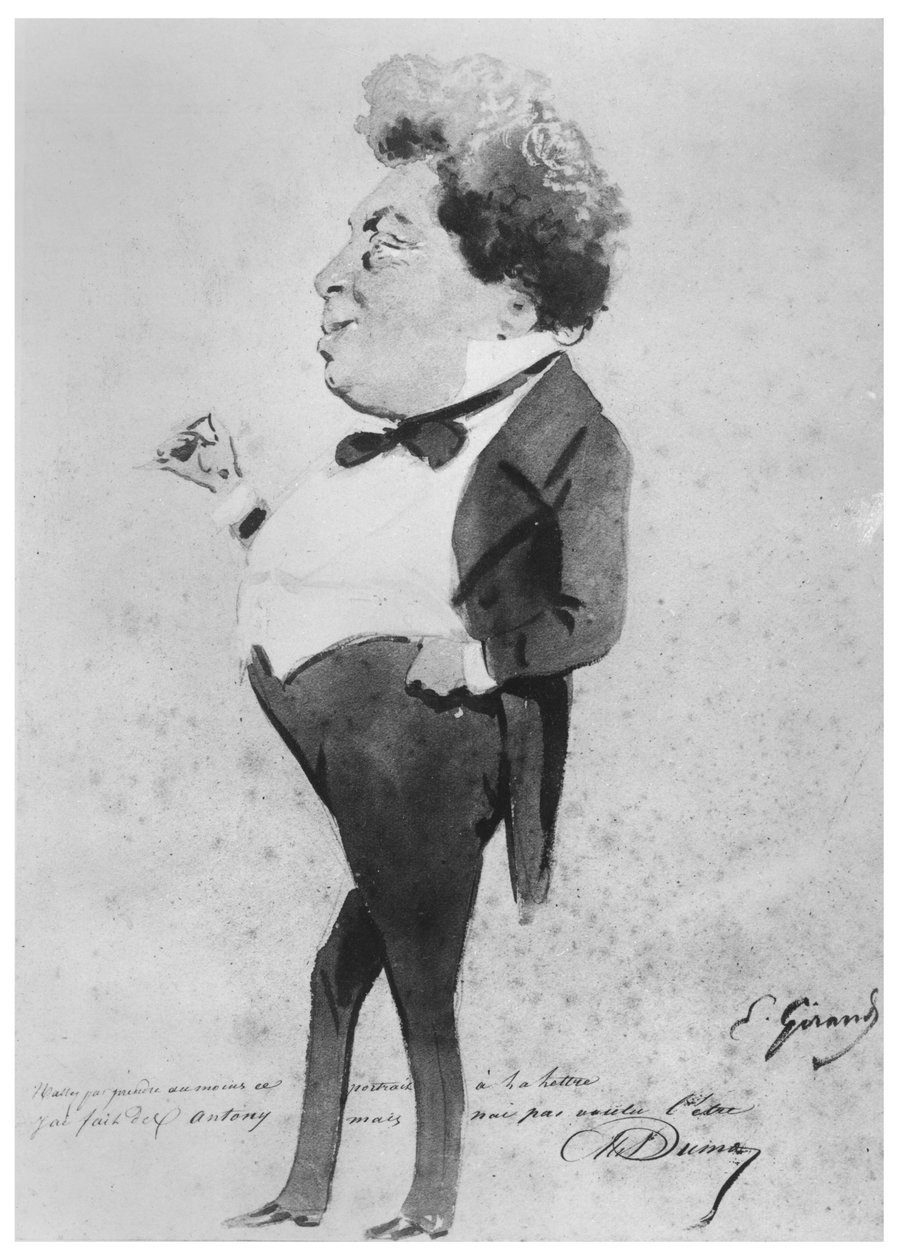 Karykatura Aleksandra Dumasa, Fils autorstwa Pierre François Eugène Giraud