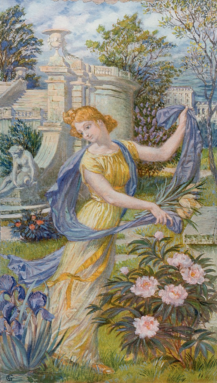 Alegoria wiosny, ok. 1900 autorstwa Eugene Grasset