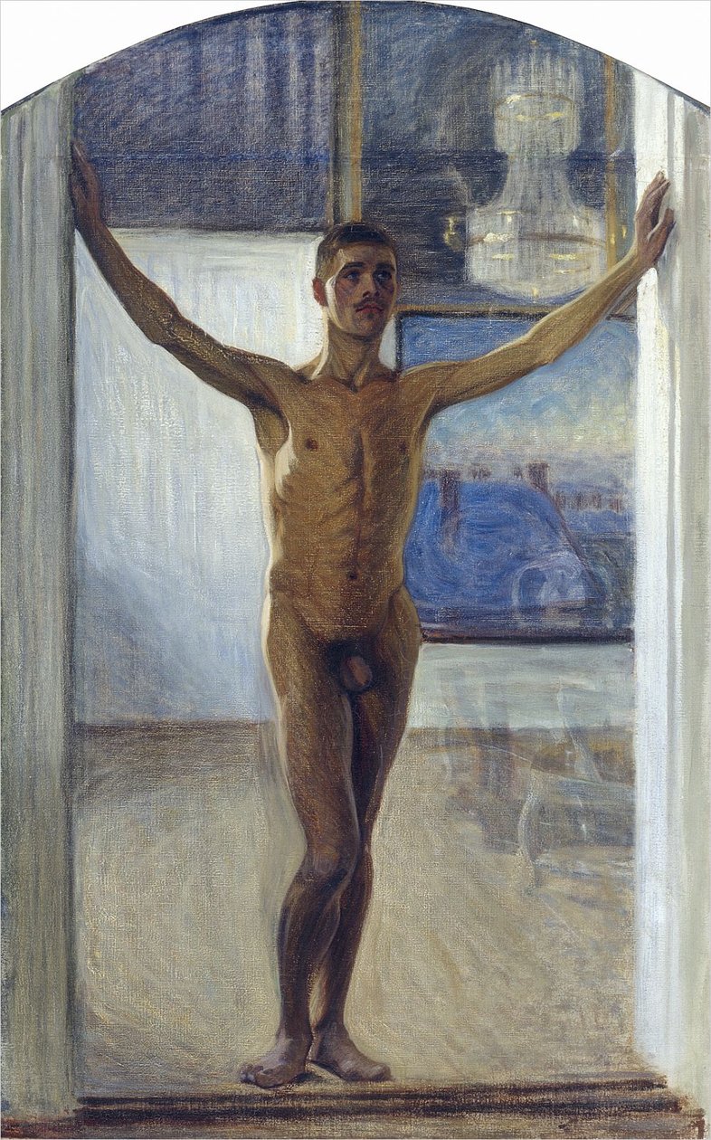 Nagi młody mężczyzna autorstwa Eugène Jansson