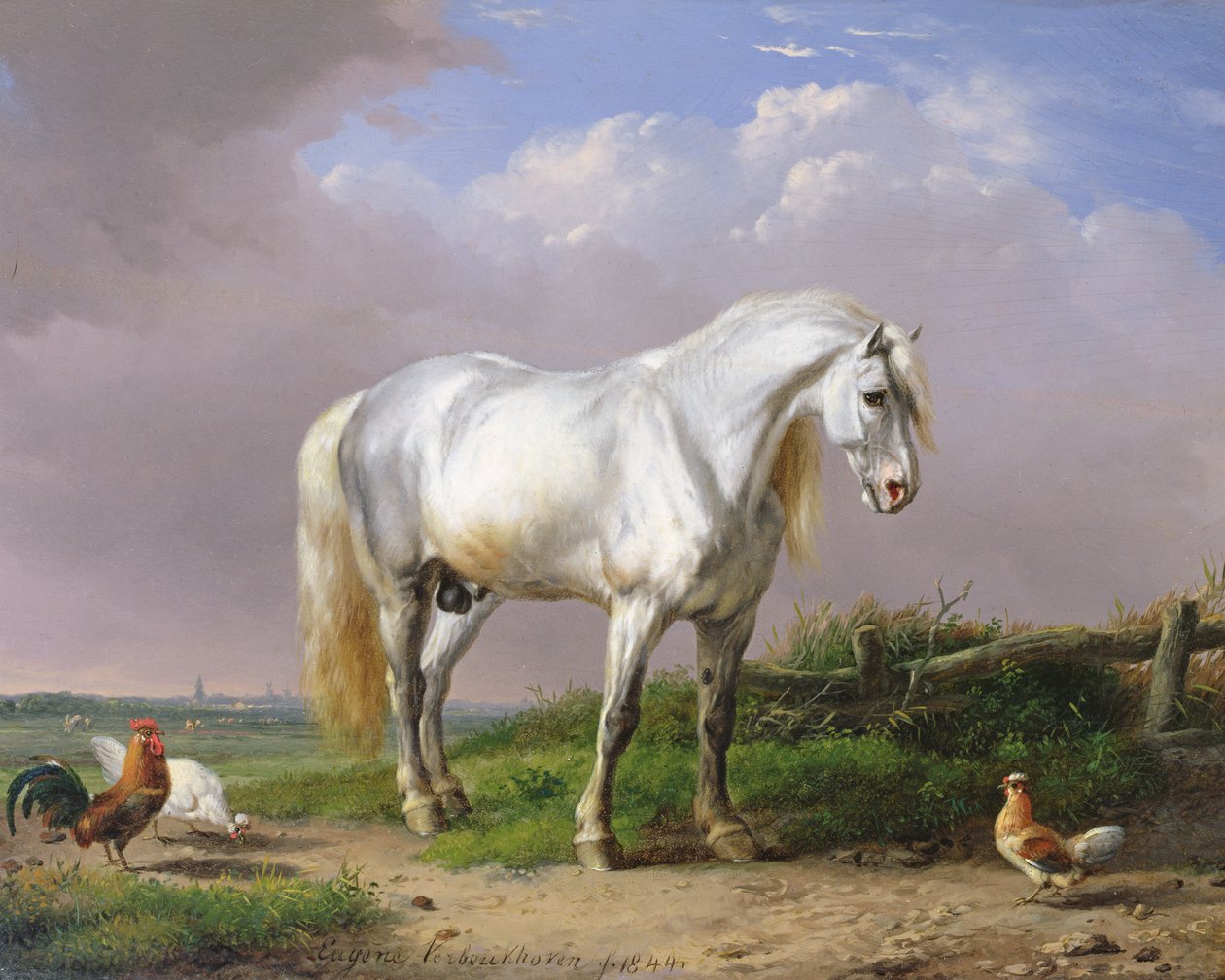 Siwy Ogier autorstwa Eugene Joseph Verboeckhoven