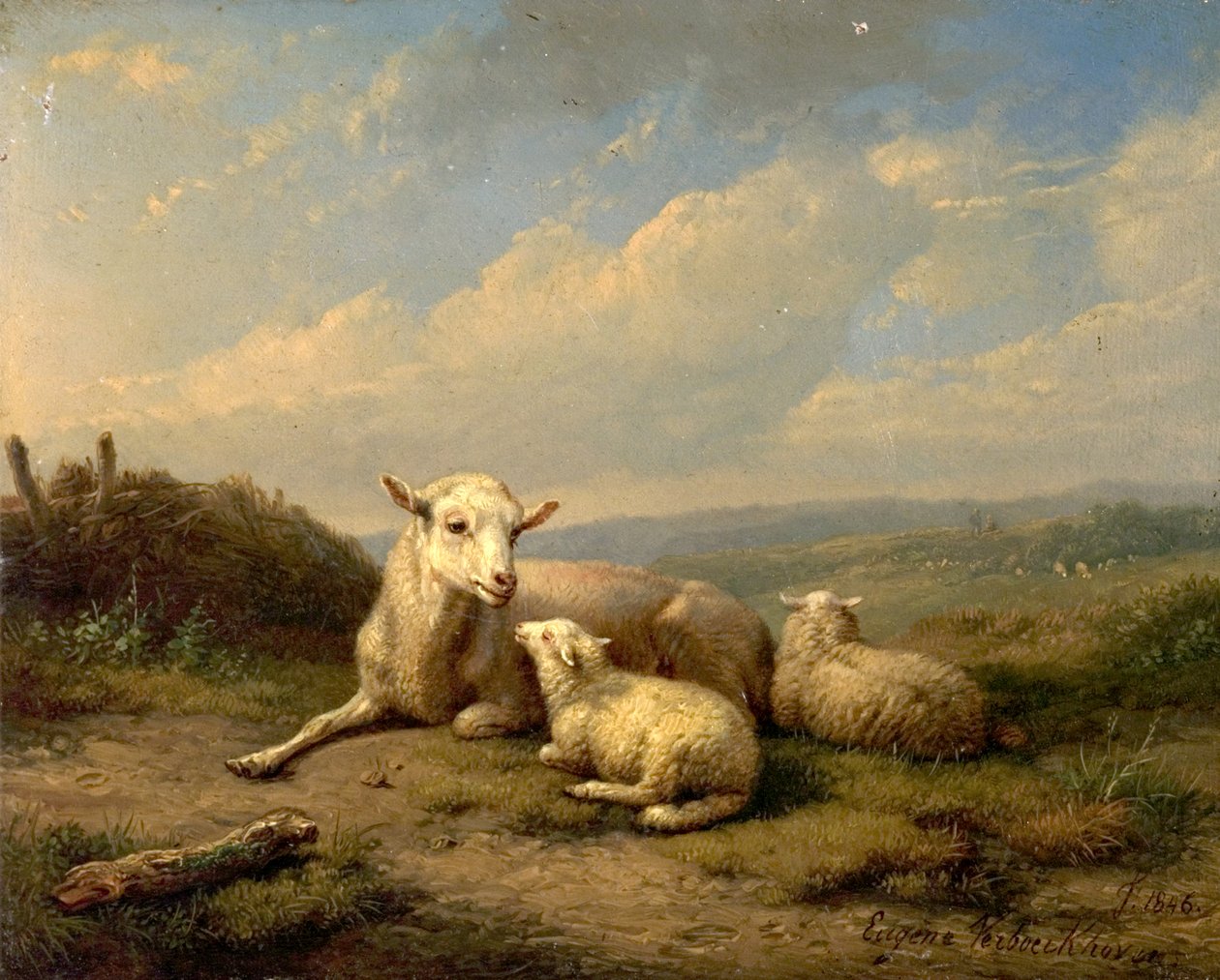 Bliźniacy, 1846 autorstwa Eugene Joseph Verboeckhoven