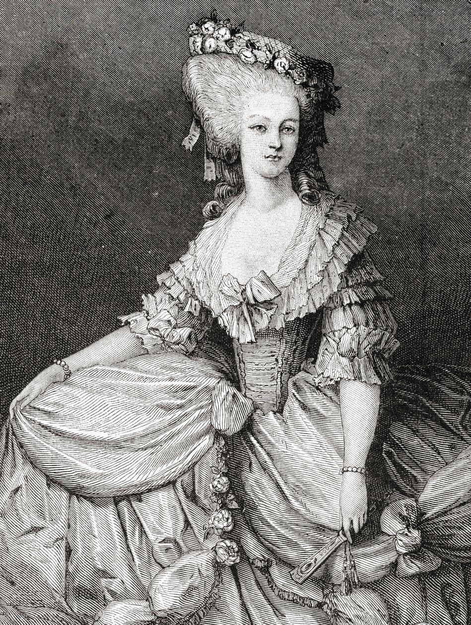 Portret Marie Therese Louise, księżnej Lamballe (1749-92) rytowany przez Stephane Pannemaker (1847-1930) autorstwa Eugene Joseph Viollat