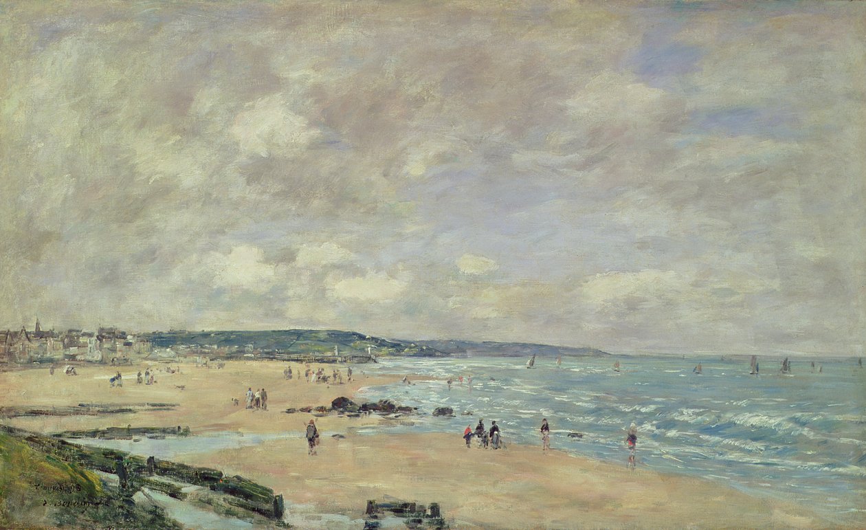 Plaża w Trouville, 1893 autorstwa Eugene Louis Boudin