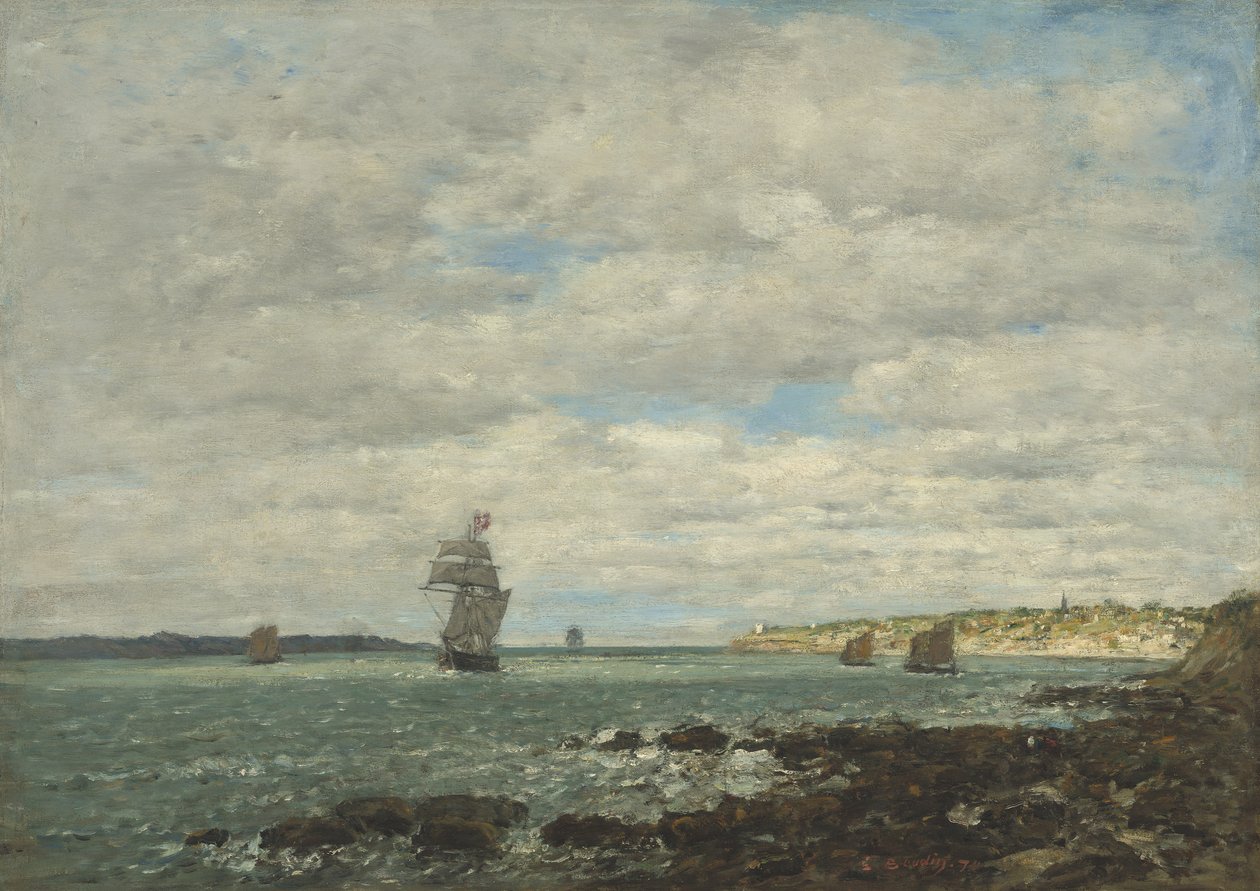 Wybrzeże Bretanii, 1870 autorstwa Eugene Louis Boudin