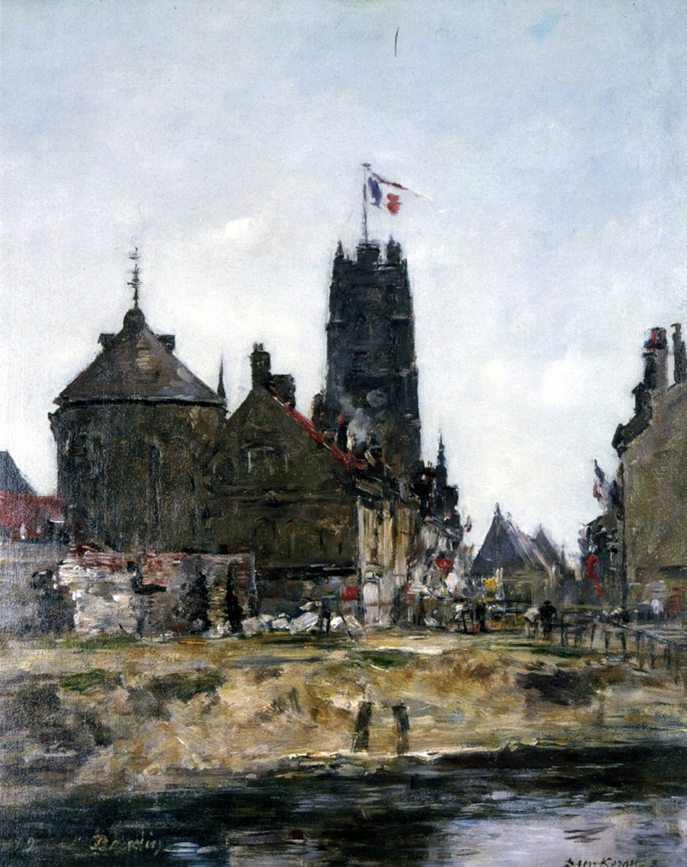 Dunkierka, Święto Święta, 1889 autorstwa Eugene Louis Boudin