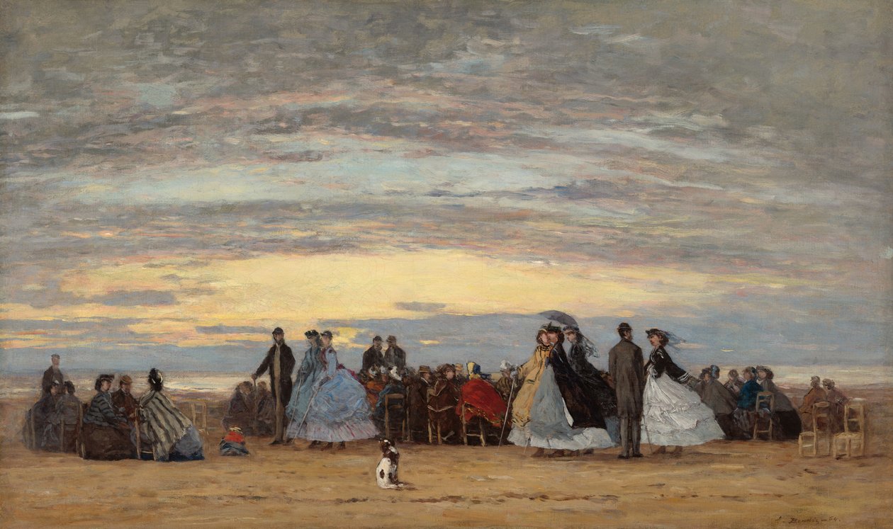 Plaża w Villerville autorstwa Eugene Louis Boudin