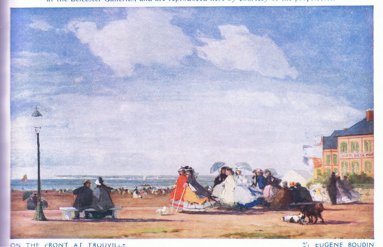 Z przodu w Trouville autorstwa Eugene Louis Boudin