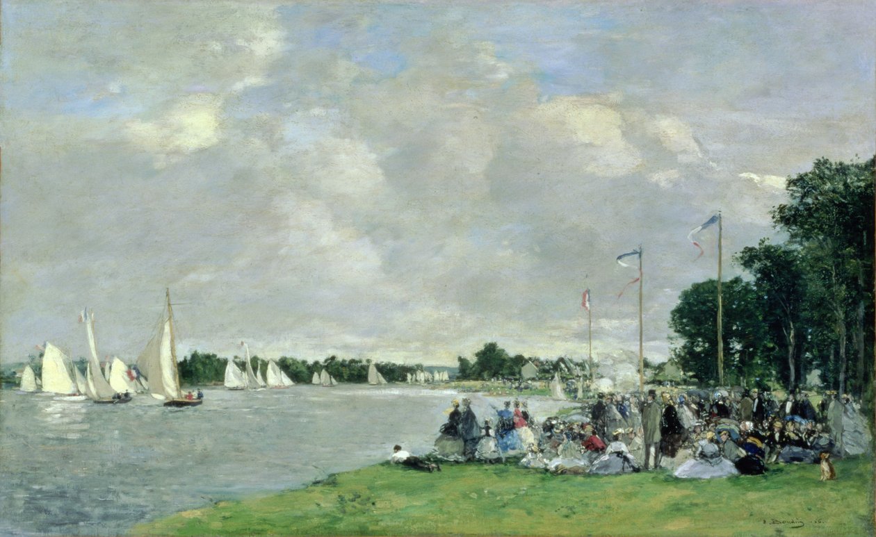 Regaty w Argenteuil, 1866 autorstwa Eugene Louis Boudin
