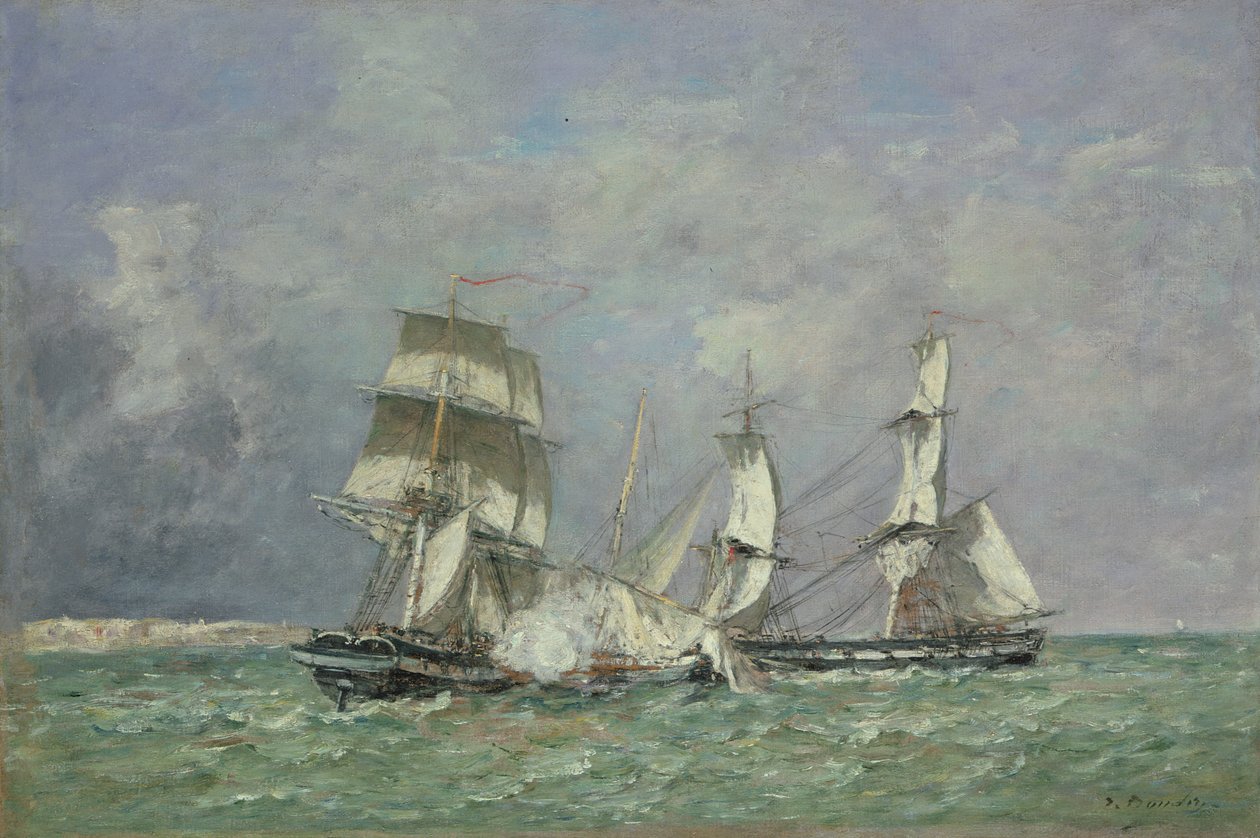 Zdobycie „Petit Rodeur”, 1878 autorstwa Eugene Louis Boudin