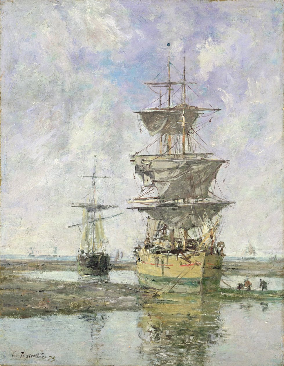 Duży statek, 1879 autorstwa Eugene Louis Boudin