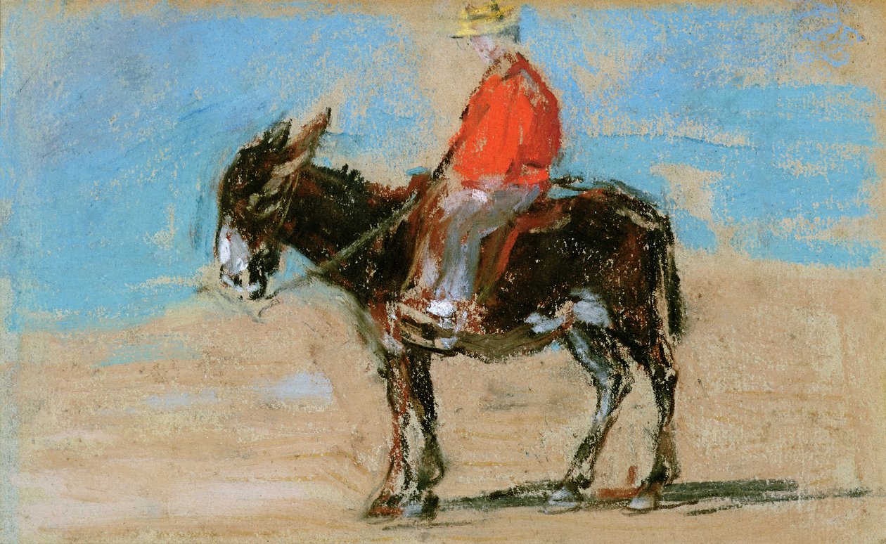 Jazda po plaży (pastel) autorstwa Eugene Louis Boudin